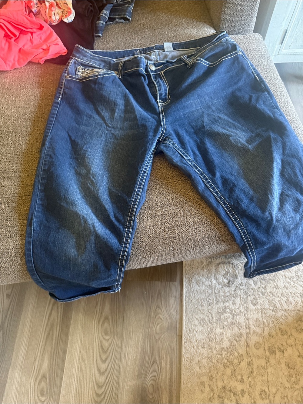 new directions Dark Blue Cropped Women's Jeans